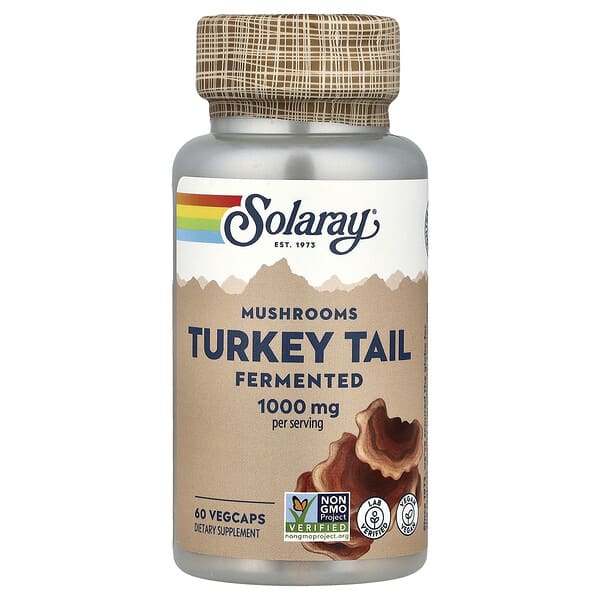 Fermented Turkey Tail Mushrooms, 60 VegCaps (500 mg per Capsule)