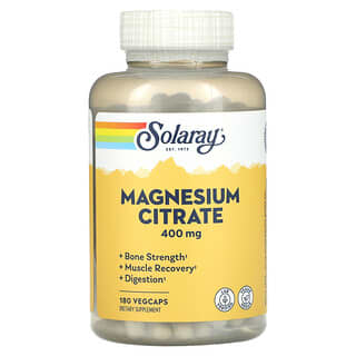 Solaray, Magnesium Citrate, 133 mg, 180 VegCaps