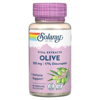 Solaray, Extratos Vitais, Oliva, 250 mg, 60 VegCaps