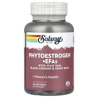 Solaray, Phytoestrogen + EFAs with Wild Yam, Black Cohosh & Dong Quai, 60 Softgels