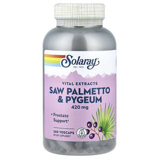 Solaray, Pygeum y palmito salvaje, 240 cápsulas vegetarianas