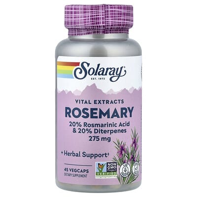 Solaray, Vital Extract, Rosemary, 275 mg, 45 Vegetarian Capsules