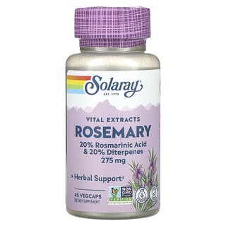 Solaray, Vital Extracts, розмарин, 275 мг, 45 капсул на растительной основе