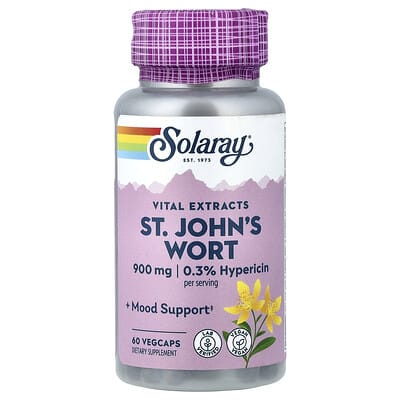 Solaray, Vital Extract, Hypericum perforatum, 300 mg, 60 Vegetarian Capsules