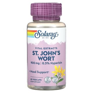 Solaray, Vital Extracts, Millepertuis, 900 mg, 60 VegCaps (450 mg par capsule)