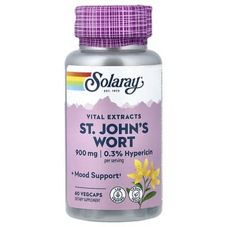 Solaray, Vital Extracts, зверобой, 60 вегетарианских капсул