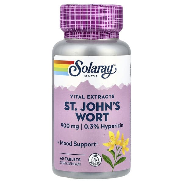 Solaray Vital Extracts, St. John's Wort, 900 mg, 60 Tablets