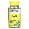 Salvia cultivada orgánicamente, 285 mg, 100 VegCaps