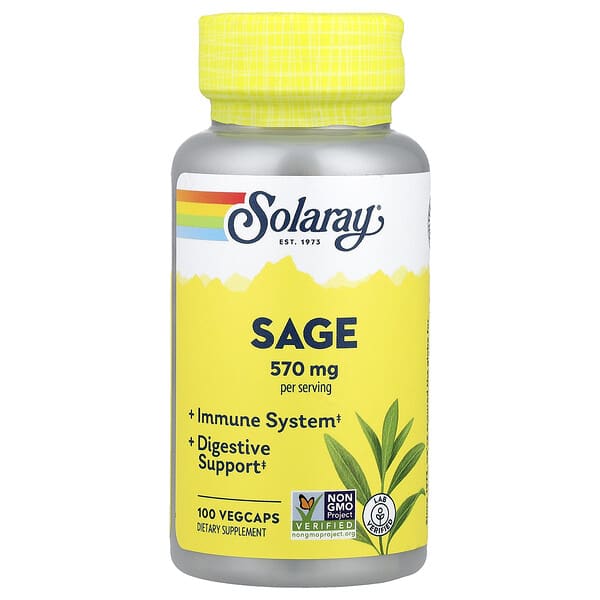 Sage, 100 VegCaps (285 mg per Cap)