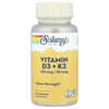 Solaray, витамины D3 и K2, без сои, 60 растительных капсул