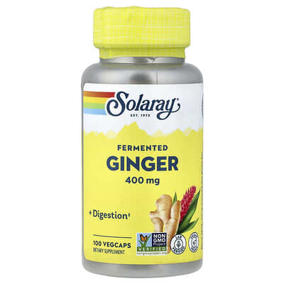 Solaray, Fermented Ginger, 400 mg, 100 Vegetarian Capsules