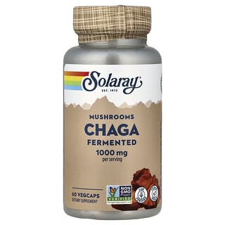 Solaray, Ферментирали гъби чага, 60 капсули на растителна основа (500 mg на капсула)