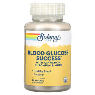 Solaray, Уровень глюкозы в крови, 90 вегетарианских капсул