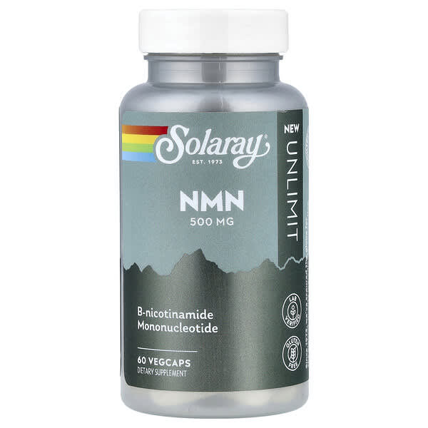 Solaray, Unlimit, NMN, 500mg, VegCap 60정