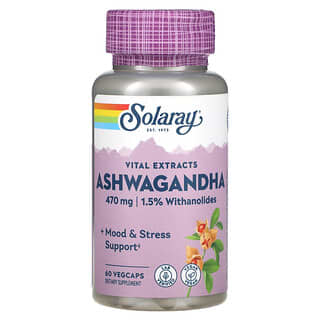 Solaray, Ashwagandha, 470 mg, 60 cápsulas vegetales