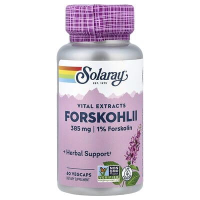 Solaray, Vital Extract, Coleus forskohlii, 385 mg, 60 Vegetarian Capsules