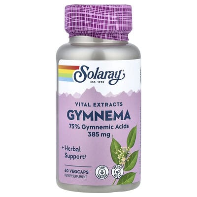 Solaray, Vital Extracts, Gymnema, 385 mg, 60 VegCaps