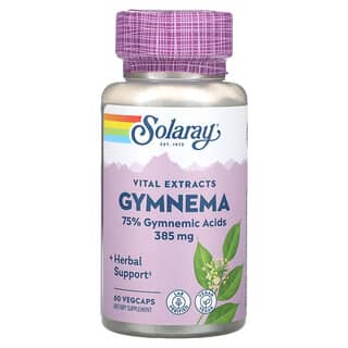 Solaray, Gymnema, Vital Extracts, 385 mg, 60 VegCaps