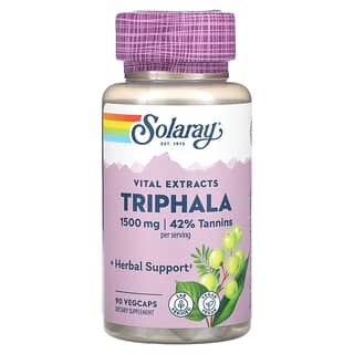 Solaray, Extrato Vital, Triphala, 1.500 mg, 90 VegCaps (500 mg por Cápsula)