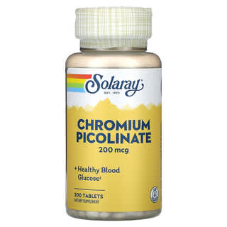 Solaray, Chromium Picolinate, 200 mcg, 200 Tablets