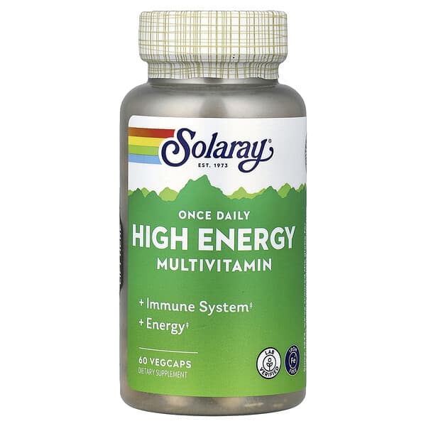 Once Daily High Energy Multivitamin, Iron Free, 60 VegCaps