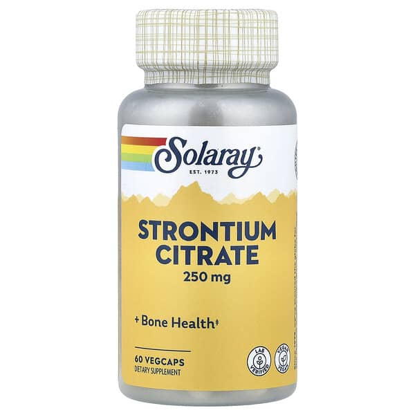 Solaray Strontium Citrate, 250 mg, 60 Vegcaps