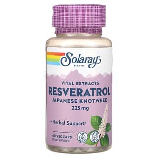 Solaray, Extractos vitales, Resveratrol, Knotweed japonés, 225 mg, 60 cápsulas vegetales