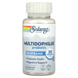 Solaray, Probiotyk Multidophilus, 20 miliardów CFU, 50 kapsułek roślinnych