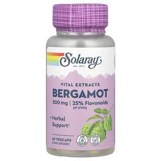 Solaray, Extraits vitaux, Bergamote, 500 mg, 60 VegCaps (250 mg par VegCap)