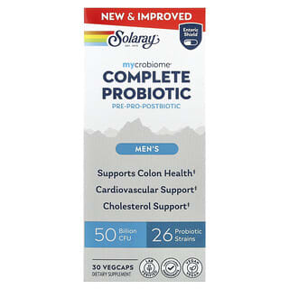 Solaray, Probiótico Completo Mycrobiome®, Homens, 30 VegCaps