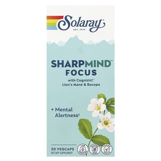 Solaray, SharpMind™ Focus, 30 рослинних капсул