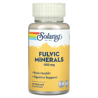 Solaray, Fulvic Minerals，100 毫克，30 粒素食膠囊