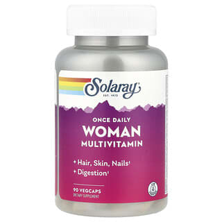 Solaray, Once Daily, Mulher, Multivitamínico, 90 VegCaps