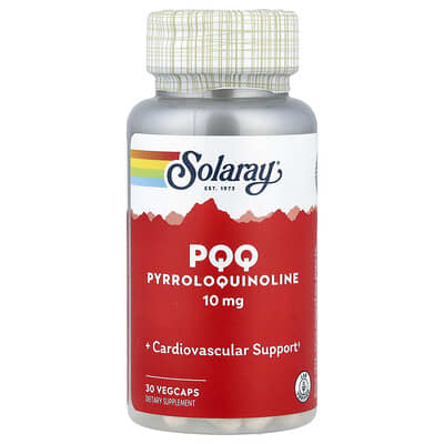 Solaray, PQQ, Pyrroloquinoline, 10 mg, 30 VegCaps
