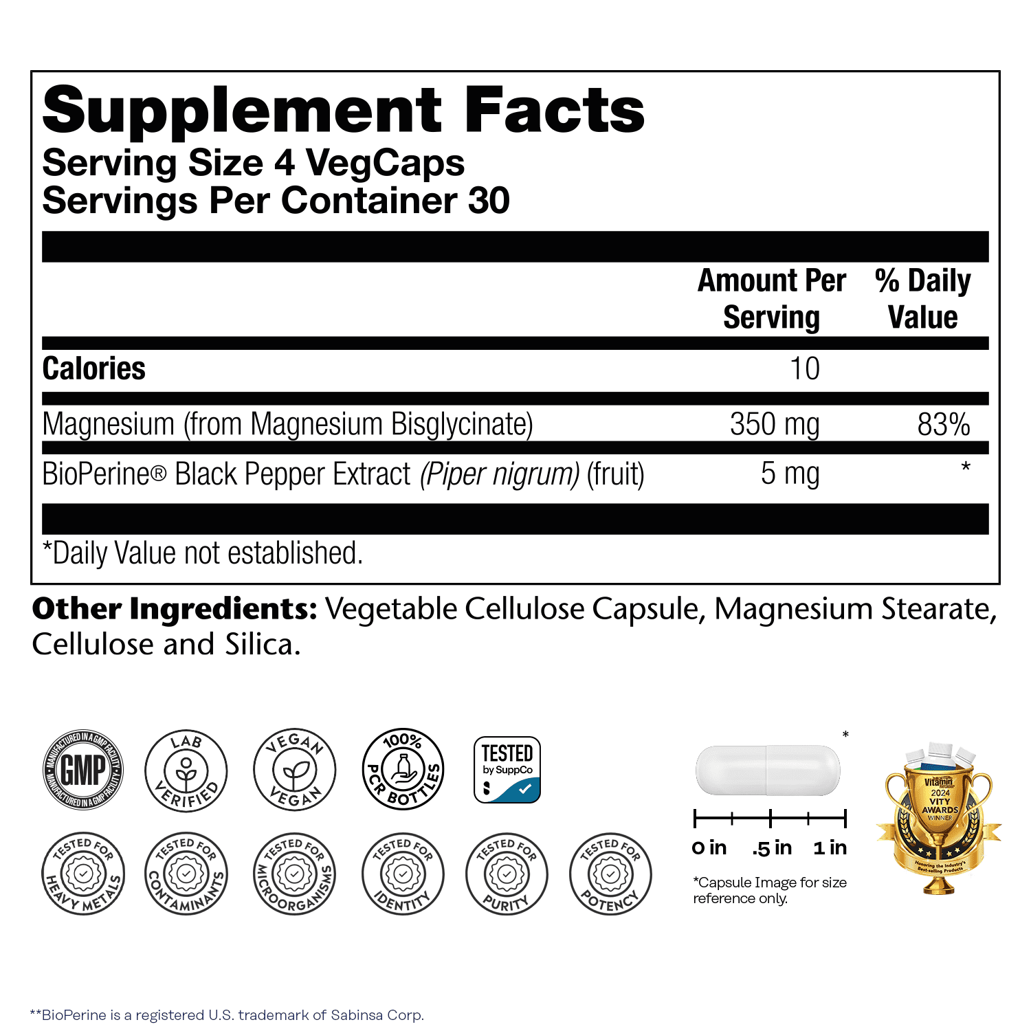 Solaray, 甘氨酸鎂，高吸收，120 粒素食膠囊
