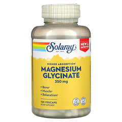 Solaray (سولاراي)‏, جليسينات المغنيسيوم عالية الامتصاص، 350 ملجم، 120 كبسولة نباتية
