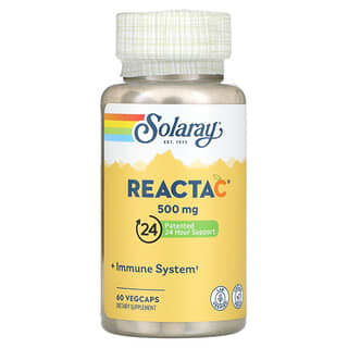 Solaray, Reacta-C, 500 mg, 60 cápsulas vegetales