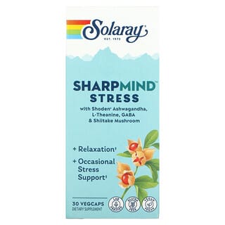 Solaray, SharpMind Stress、ベジカプセル30粒