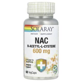 Solaray, NAC (N-ацетил-L-цистеин), 600 мг, 60 растительных капсул