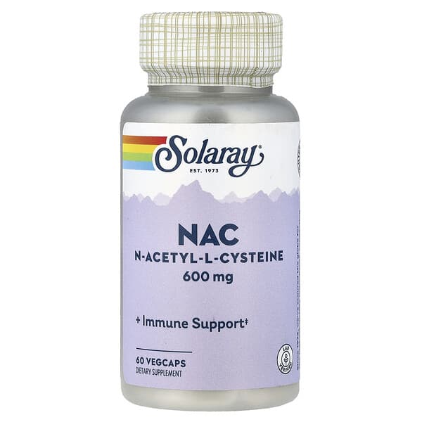Solaray, NAC（N-乙醯半胱氨酸），600 毫克，60 粒素食膠囊