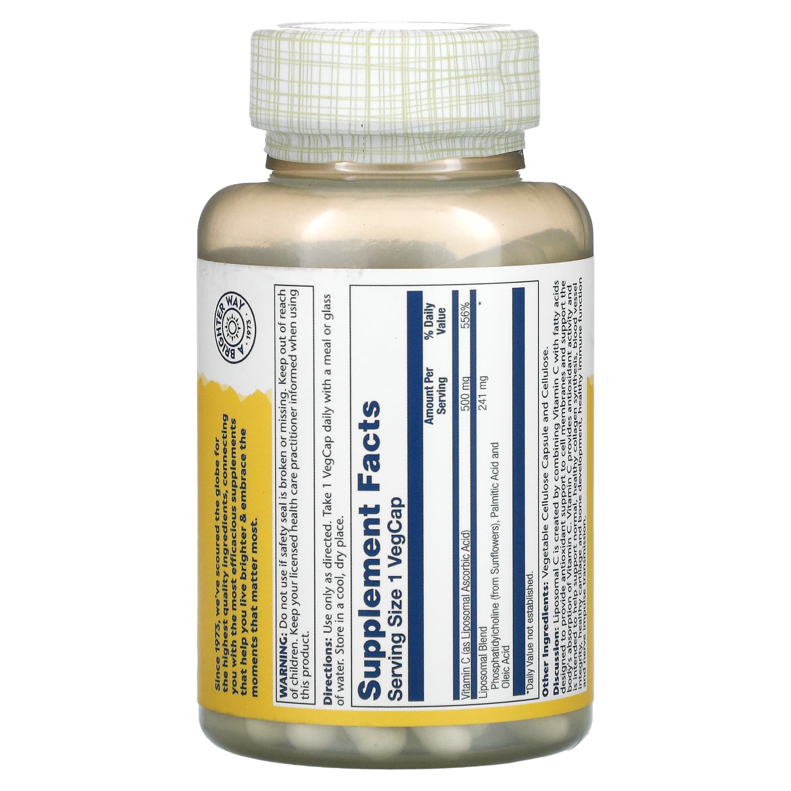 再入荷 予約販売 ソラレー リポソームビタミンc 500mg カプセル 100粒 Solaray Liposomal Vitamin C サプリ リン脂質 健康 効率 Dprd Jatimprov Go Id