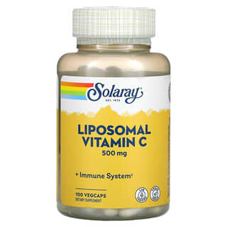 Solaray, Vitamina C Lipossomal, 500 mg, 100 VegCaps