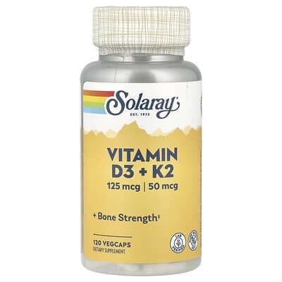 Norland Solaray, Vitamin D3 + K2, 120 VegCaps supplement Uganda UGX 92505