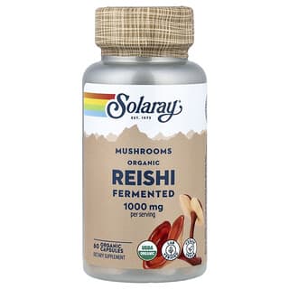 Solaray, Champignon reishi fermenté, 60 capsules biologiques (500 mg par capsule)