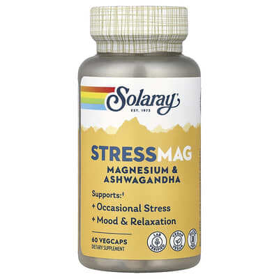 Solaray, StressMag, Magnesium & Ashwagandha, 60 VegCaps