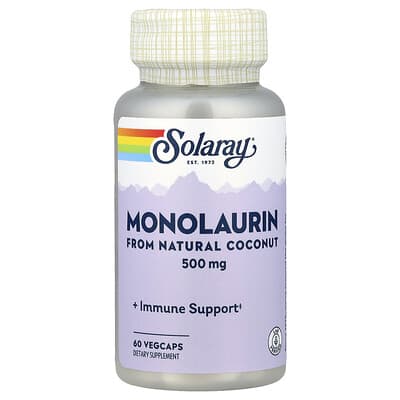 Solaray, Monolaurate, 500 mg, 60 Vegetarian Capsules
