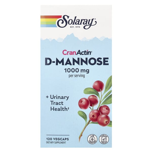 Solaray CranActin® D-Mannose, 120 VegCaps