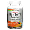 Organic Elderberry Gummies With Zinc & Vitamin C, Natural Lemon & Raspberry, 60 Gummies