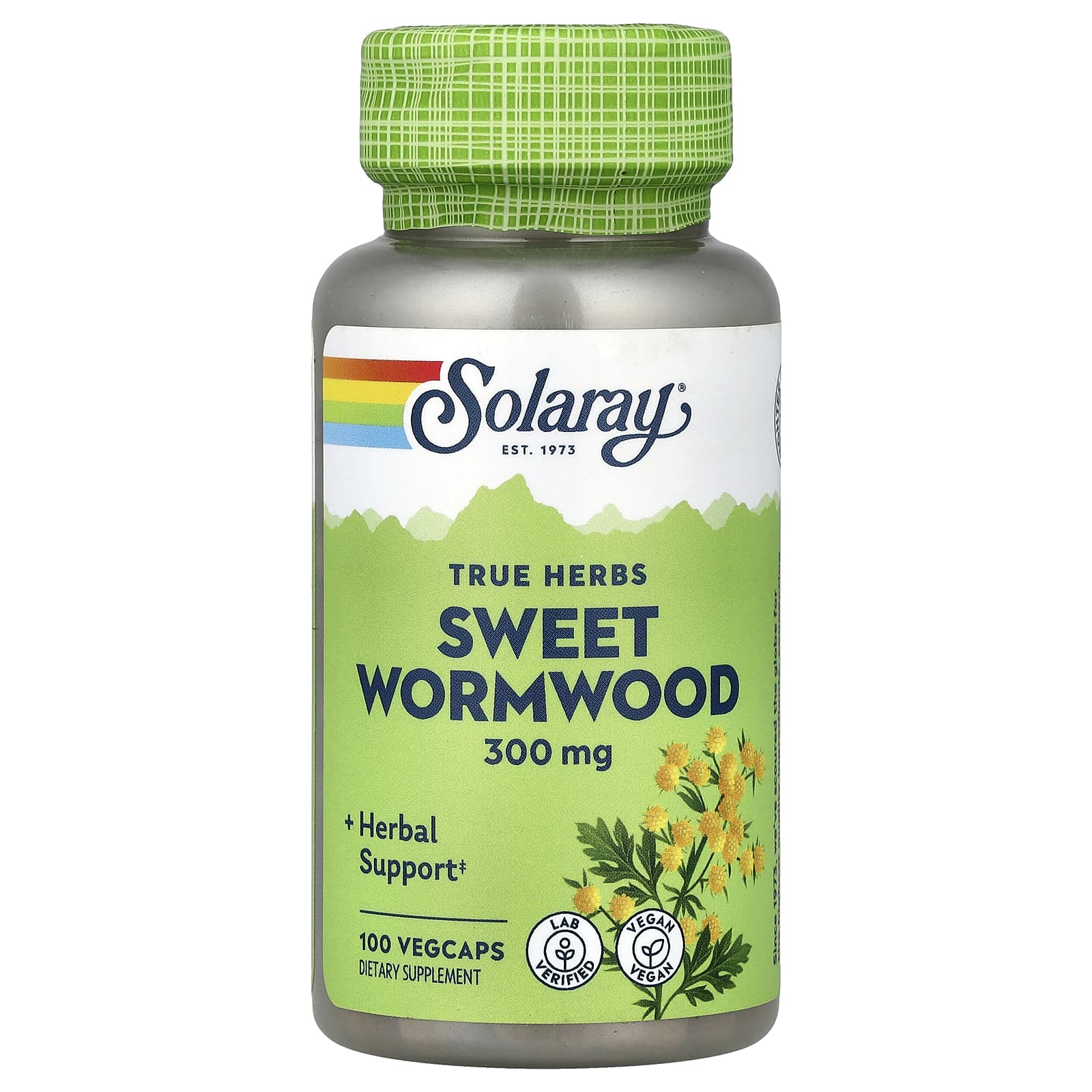 トゥルーハーブス、クソニンジン、300mg、ベジカプセル100粒