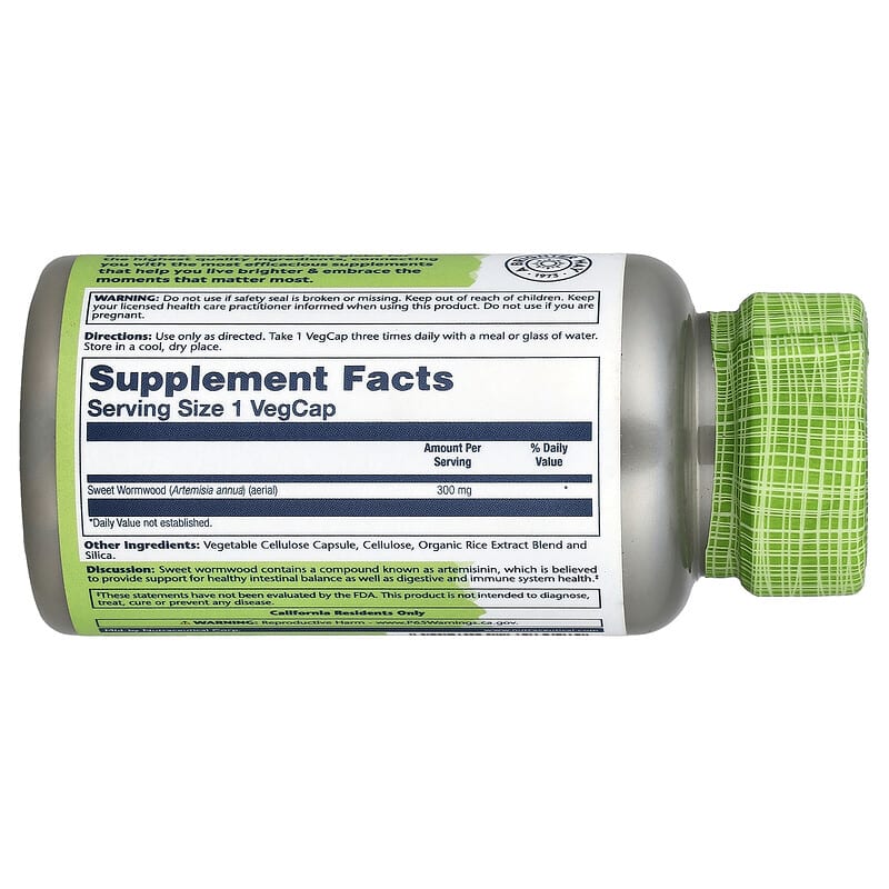 トゥルーハーブス、クソニンジン、300mg、ベジカプセル100粒